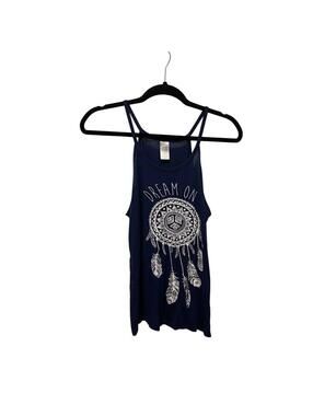 Blue tank “Dream On” w/dreamcatcher, women’s size L